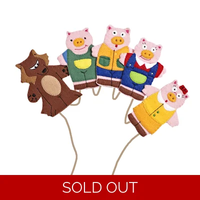 Three Pigs finger puppets
